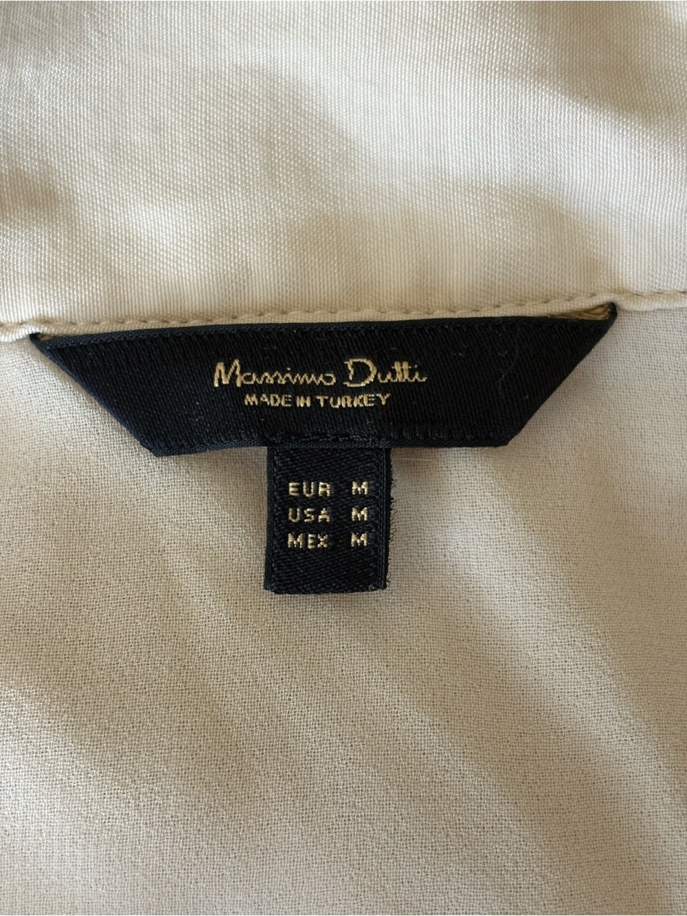 Massimo Dutti Collared V-Neck Lined Dress Pockets Sz M Preppy Coastal grandma - Picture 9 of 11